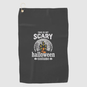 Scary Halloween Costume Haunted House Design Golf Towel