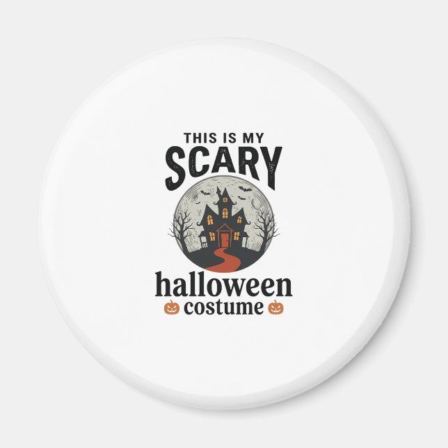 Scary Halloween Costume Haunted House Vector Desig Magnet (Front)