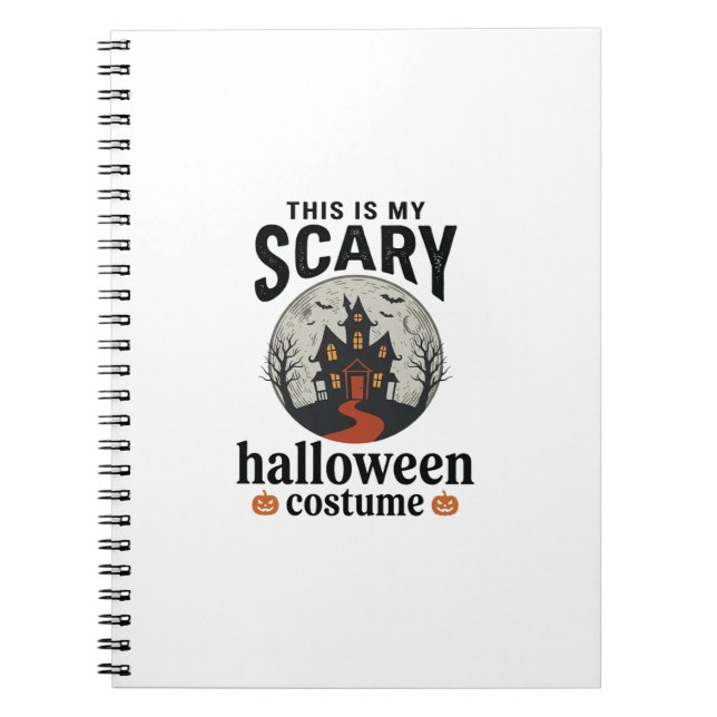 Scary Halloween Costume Haunted House Vector Desig Notebook (Front)