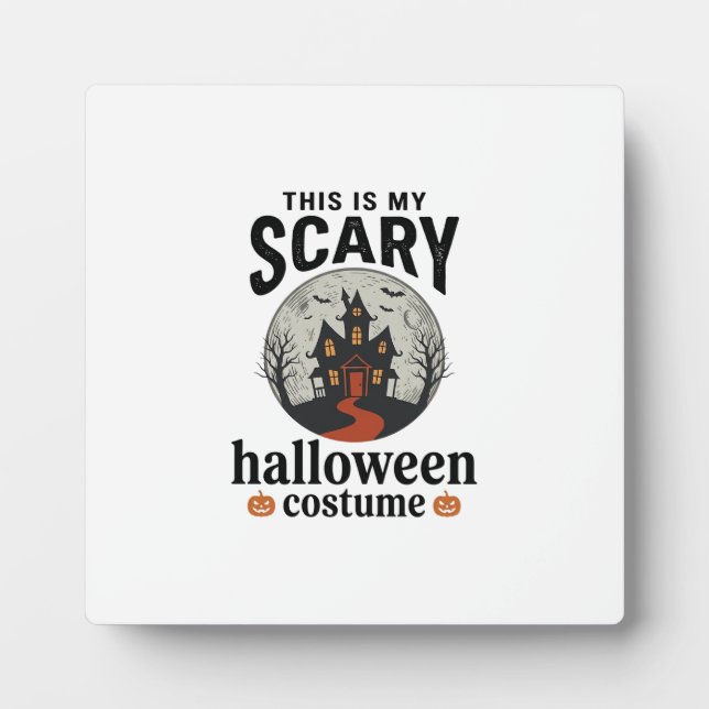 Scary Halloween Costume Haunted House Vector Desig Plaque (Front)
