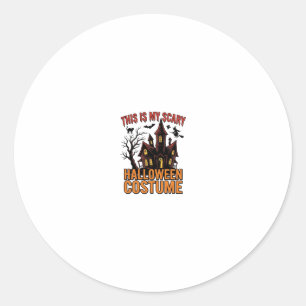 Scary Halloween Costume Haunted House Vintage Shir Classic Round Sticker