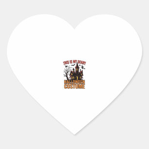 Scary Halloween Costume Haunted House Vintage Shir Heart Sticker