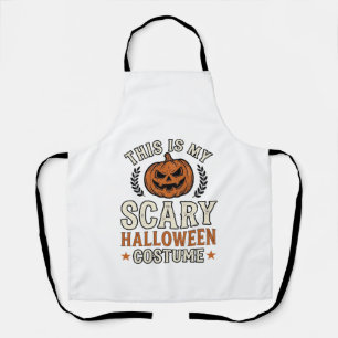 Scary Halloween Costume Pumpkin Vintage Shirt Desi Apron