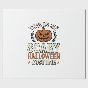 Scary Halloween Costume Pumpkin Vintage Shirt Desi Wrapping Paper