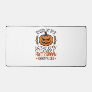 Scary Halloween Costume Pumpkin Vintage Vector Des Desk Mat