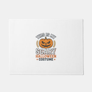 Scary Halloween Costume Pumpkin Vintage Vector Des Doormat