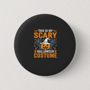Scary Halloween Costume Pumpkin Witch Design 6 Cm Round Badge