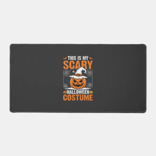 Scary Halloween Costume Pumpkin Witch Hat Design_1 Desk Mat