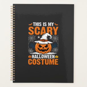 Scary Halloween Costume Pumpkin Witch Hat Design_1 Planner