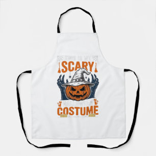 Scary Halloween Costume Pumpkin Witch Hat Shirt_1 Apron
