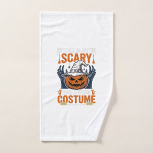 Scary Halloween Costume Pumpkin Witch Hat Shirt_1 Hand Towel