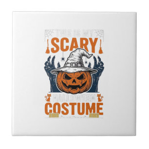 Scary Halloween Costume Pumpkin Witch Hat Shirt_1 Tile