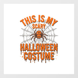 Scary Halloween Costume Spider Web Vintage Design_