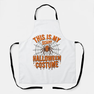 Scary Halloween Costume Spider Web Vintage Design_ Apron