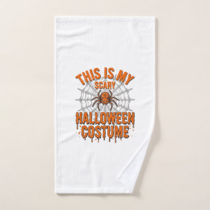 Scary Halloween Costume Spider Web Vintage Design_ Hand Towel