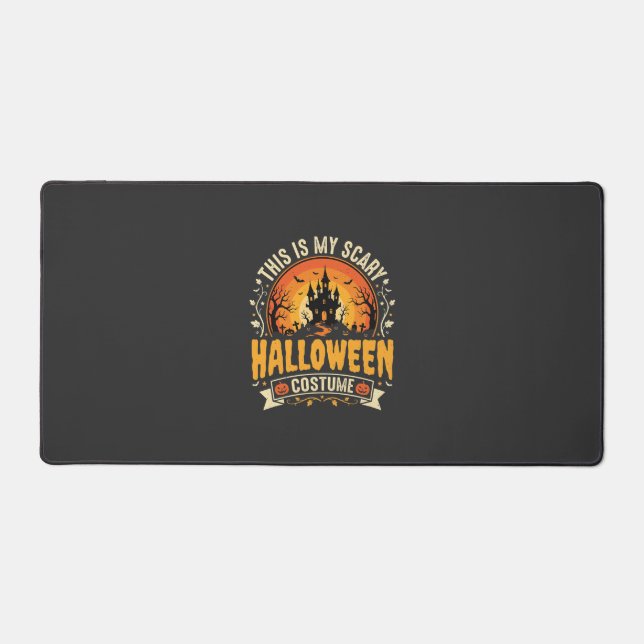 Scary Halloween Costume Vector Design Desk Mat (Front)