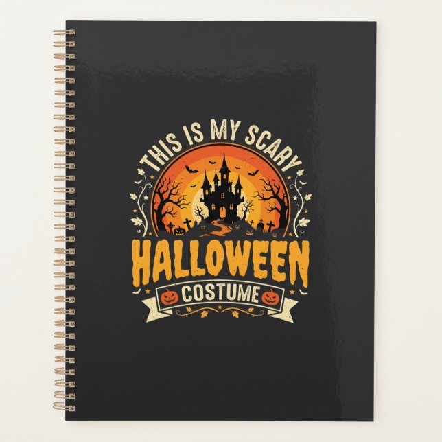 Scary Halloween Costume Vector Design Planner (Front)
