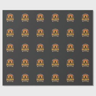 Scary Halloween Costume Vector Design Wrapping Paper