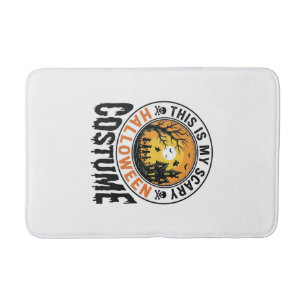 Scary Halloween Costume Vintage Engraving Shirt De Bath Mat