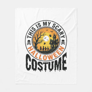 Scary Halloween Costume Vintage Engraving Shirt De Fleece Blanket
