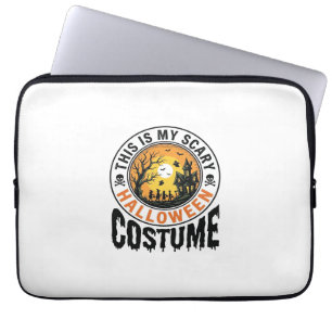 Scary Halloween Costume Vintage Engraving Shirt De Laptop Sleeve