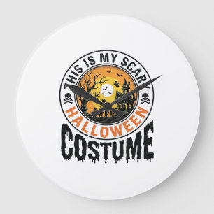 Scary Halloween Costume Vintage Engraving Shirt De Large Clock