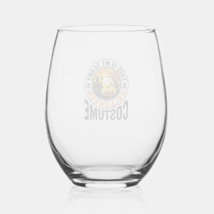 Scary Halloween Costume Vintage Engraving Shirt De Stemless Wine Glass