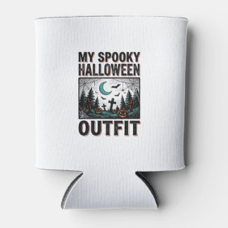 Scary Halloween Costume Vintage Graveyard Tee_1 Can Cooler