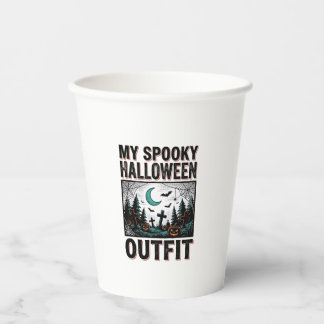 Scary Halloween Costume Vintage Graveyard Tee_1 Paper Cups