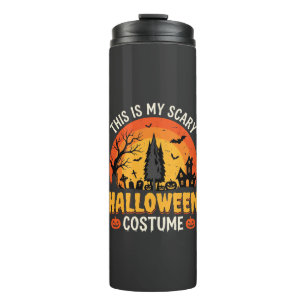 Scary Halloween Costume Vintage Sunset Design_1 Thermal Tumbler
