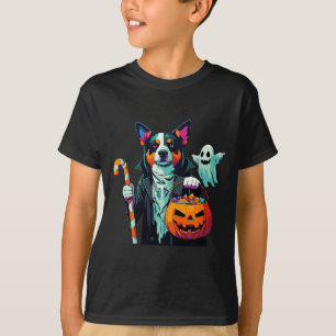 Scary Halloween Dog Ghost Spooky Candy Bag Premium T-Shirt