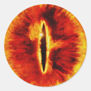 Scary Halloween Dragon Eyeball Classic Round Sticker