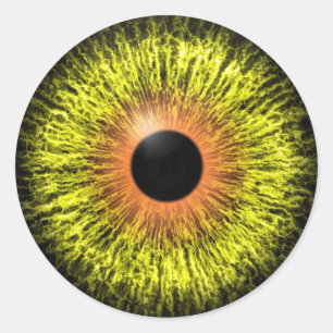 Scary Halloween Eyeball Classic Round Sticker
