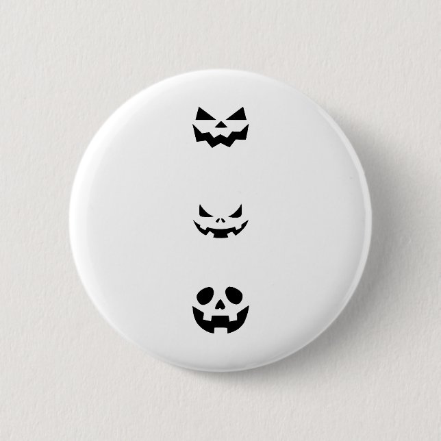 Scary Halloween Faces 6 Cm Round Badge (Front)