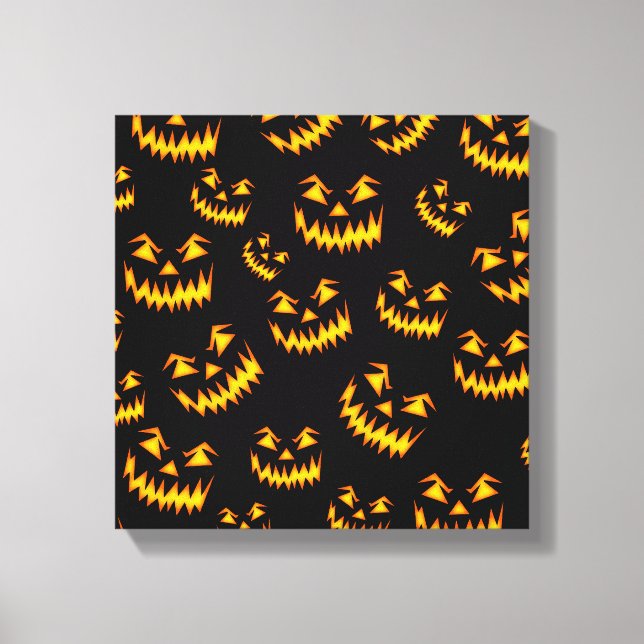 Scary Halloween Faces Canvas Print (Front)