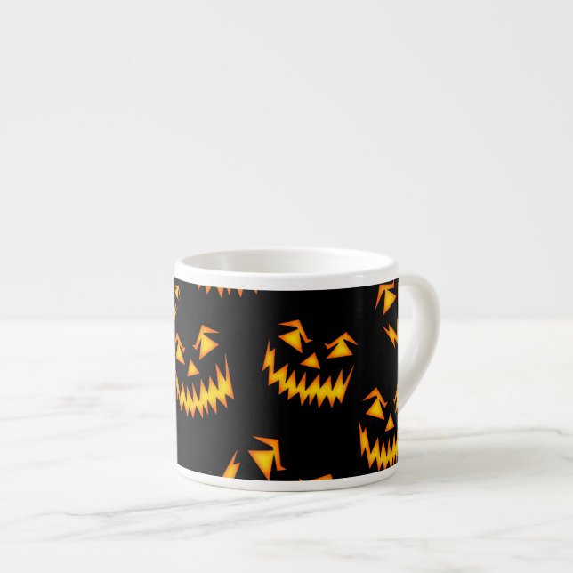 Scary Halloween Faces Espresso Cup (Front Right)