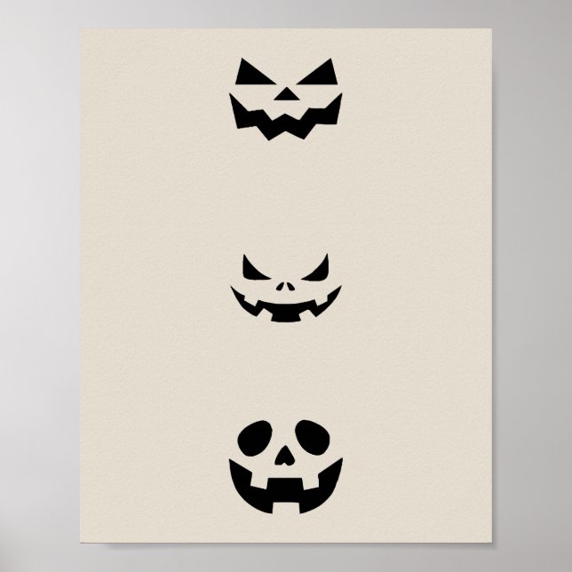 Scary Halloween Faces Poster (Front)