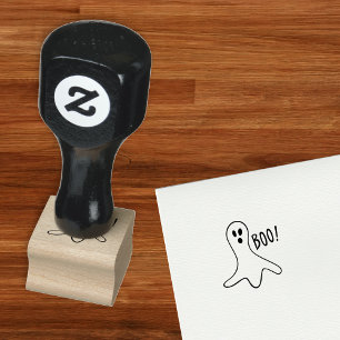 Scary Halloween Ghost BOO Fun Kids DIY Art Craft Rubber Stamp