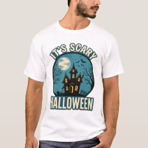 Scary Halloween Haunted House Vintage Shirt Design