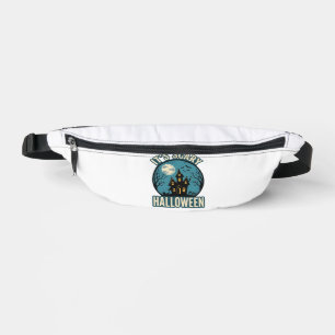 Scary Halloween Haunted House Vintage Shirt Design Bum Bags