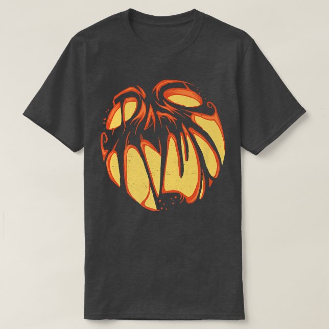 Scary Halloween haunted pumpkin face children wome T-Shirt (Design Front)