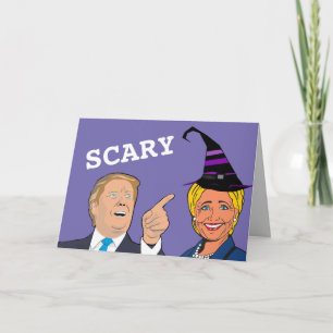 SCARY HALLOWEEN HILLARY AND TRUMP CARDS