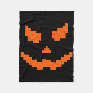Scary Halloween Jack O Lantern Pumpkin Evil Smile Fleece Blanket