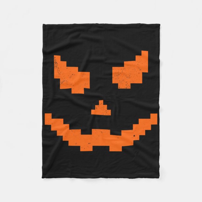 Scary Halloween Jack O Lantern Pumpkin Evil Smile  Fleece Blanket (Front)