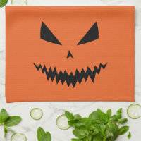 Scary Halloween Jack OLantern black face orange