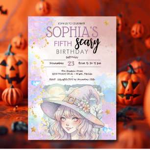 Scary Halloween kids birthday Invitation
