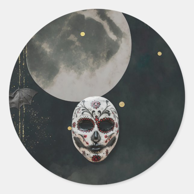 Scary Halloween Mask Sticker (Front)