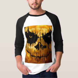 Scary Halloween Moon Men's Full Sleeve T-Shirt