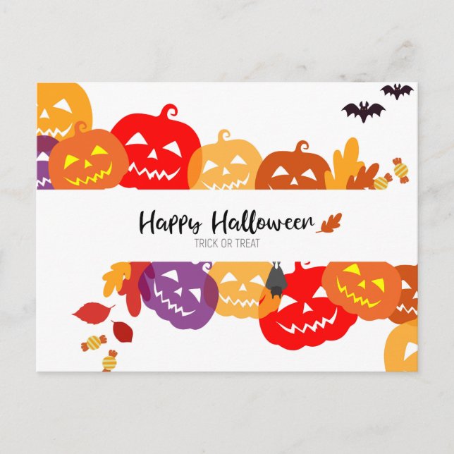 Scary Halloween Night Postcard (Front)