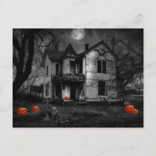 Scary Halloween Night Postcard